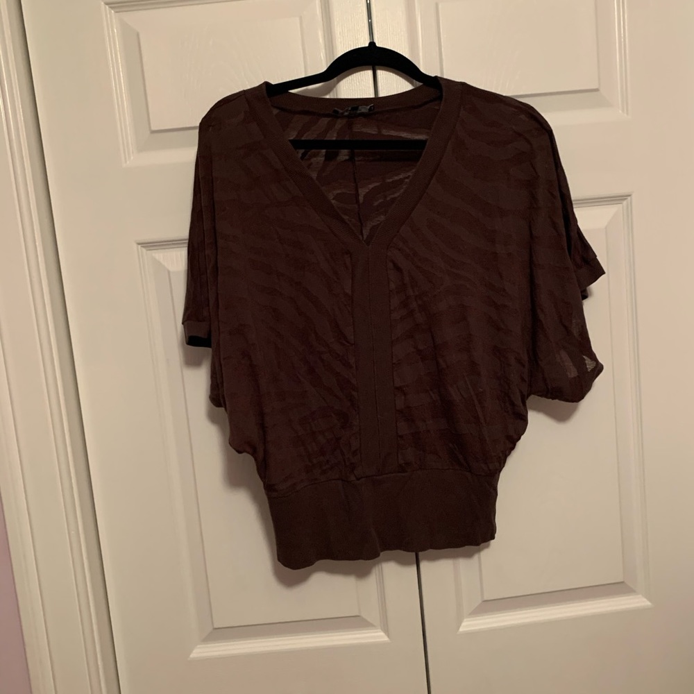 Express- Brown blouse ( sheer zebra print)